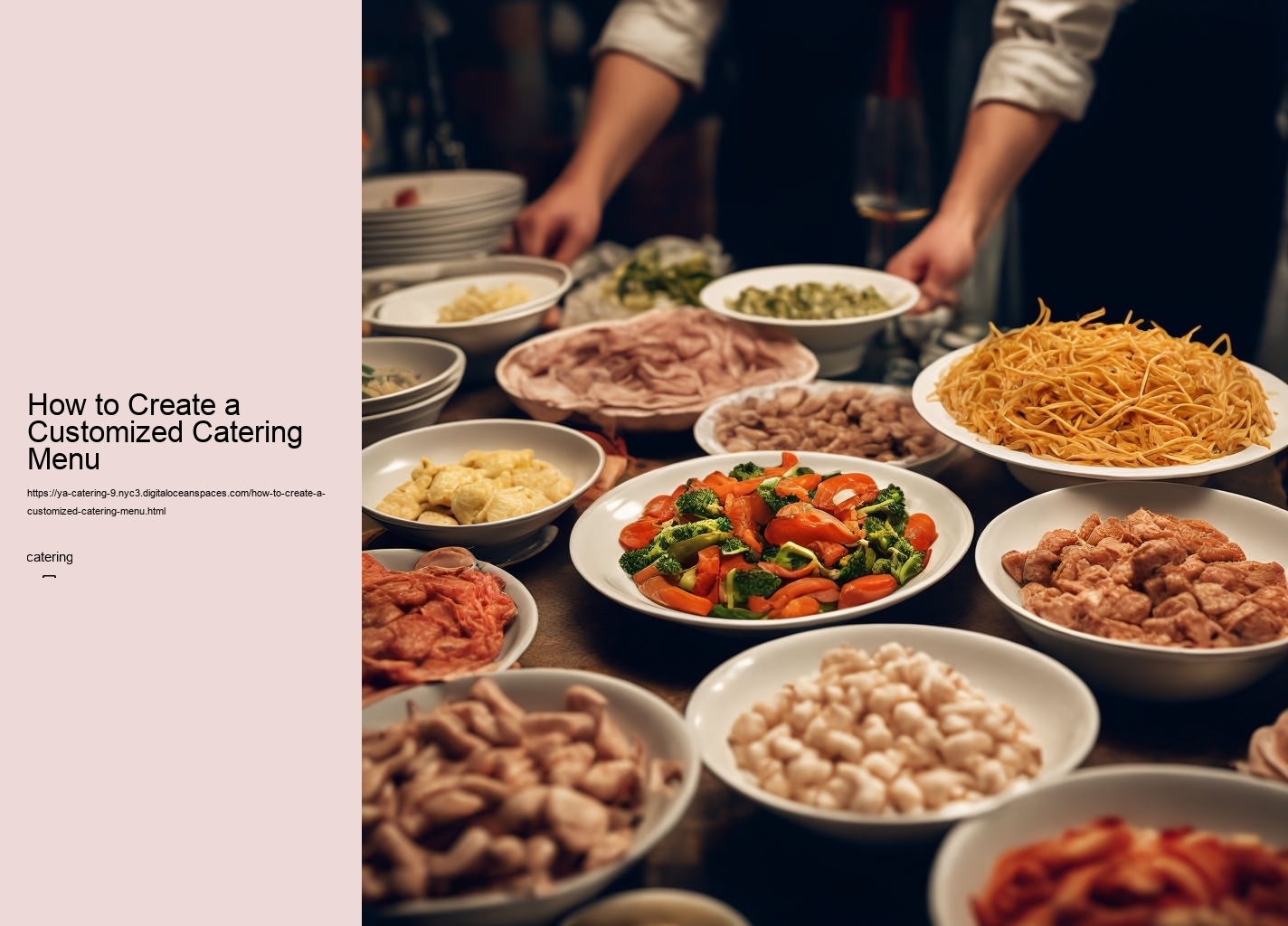 How to Create a Customized Catering Menu